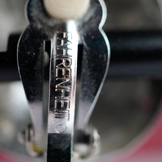 Vintage Fahrenheit Clip-On Earrings with Mother of Pearl and AB Crystals in Silver Tone