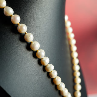 Vintage Cameo and Pearl Necklace by Fran Ridell Handcrafted Statement Jewelry