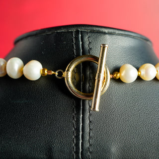 Vintage Cameo and Pearl Necklace by Fran Ridell Handcrafted Statement Jewelry