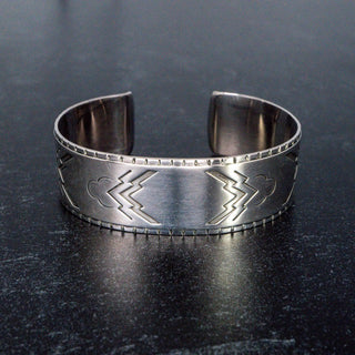 Authentic Georg Jensen Art Deco Cuff Bracelet Sterling Silver Vintage Jewelry