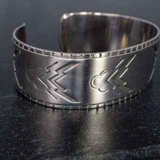 Authentic Georg Jensen Art Deco Cuff Bracelet Sterling Silver Vintage Jewelry