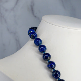 Beautiful Lapis Lazuli Bead Necklace Elegant Blue Jewelry