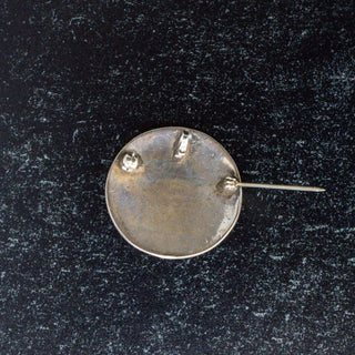Roadrunner Brooch Vintage Southwestern Hopi Round Silver Pin