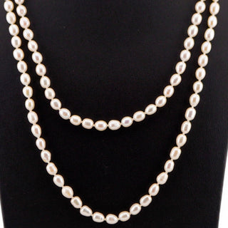 48-Inch Freshwater Pearl Necklace with 14K Gold Clasp (585)