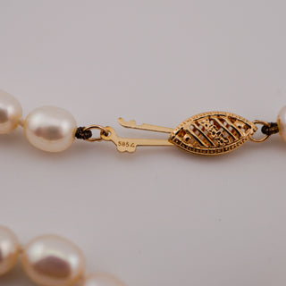 48-Inch Freshwater Pearl Necklace with 14K Gold Clasp (585)