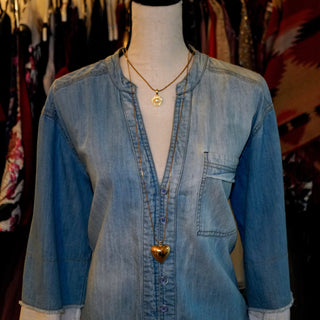 Vintage Roman Faux Pearl Halo Pendant on Monet Chain (20”)