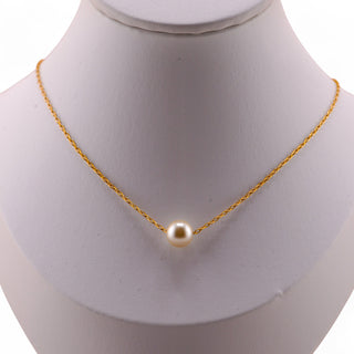 Vintage Floating Pearl Necklace on 16” Gold-Filled Chain