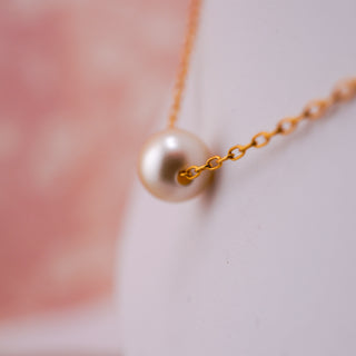 Vintage Floating Pearl Necklace on 16” Gold-Filled Chain