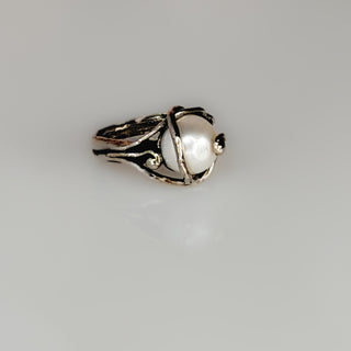 Noa Zuman Sterling Pearl Tendril Ring -7