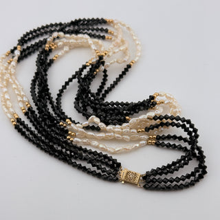 JCM Jacmel Jewelry Five-Strand Freshwater Pearl Necklace with 14K Clasp