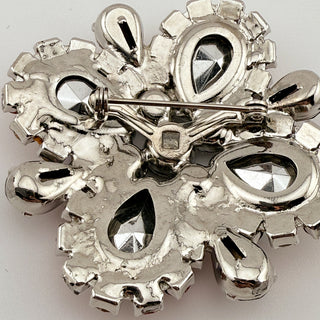 Attributed Juliana Rainbow Watermelon Rhinestone Brooch in Red, Green & Purple