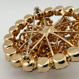Warner Domed AB Rhinestone Fireworks Brooch – 2.5”