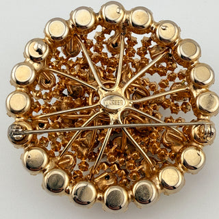 Warner Domed AB Rhinestone Fireworks Brooch – 2.5”