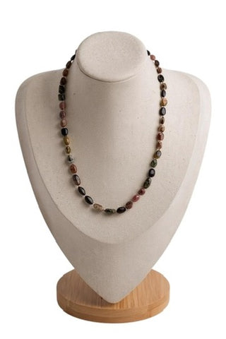 Faceted Tourmaline Bead Necklace with 14K Gold Clasp