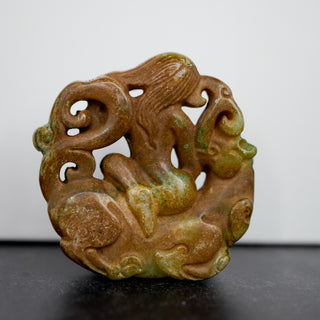 Hand Carved Jadeite Mermaid – Mythical Beauty in Stone