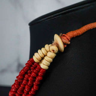 Vintage 12 Strand Red Coral Necklace Bold and Beautiful
