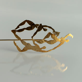 Vintage Cecile Jeanne Paris Matisse Dancers with Dove Gold Stick Pin
