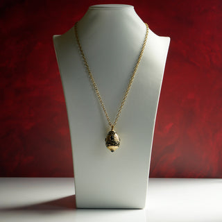 Joan Rivers Vintage Roman Numeral V Egg Pendant Necklace