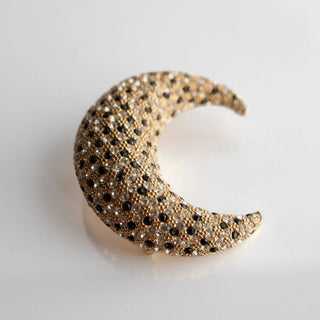 Reserved Grace Rare Ciner Crescent Moon Vintage Rhinestone Brooch Jewelry - Brooches & Lapel Pins Brooch