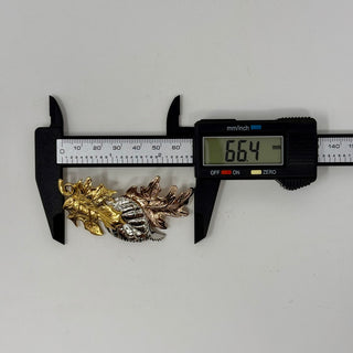 Avon Vintage Fall Leaves Gold Silver Bronze Tones Brooch Pin