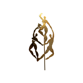 Vintage Cecile Jeanne Paris Matisse Dancers with Dove Gold Stick Pin