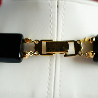 Napier 1980s Jet Collection Black and Gold Necklace – 18”