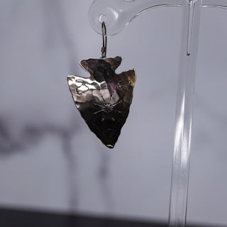Signed Ben Chavez Navajo Native American Sterling Silver Arrowhead Earrings