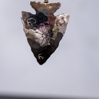 Signed Ben Chavez Navajo Native American Sterling Silver Arrowhead Earrings