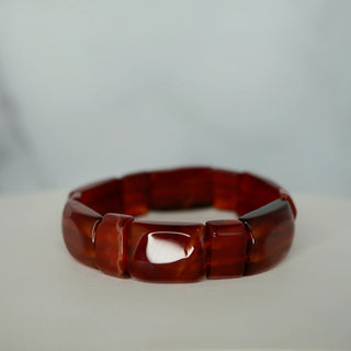 Vintage Carnelian Stretch Bracelet with Polished Earthy Tones by Reserved Grace