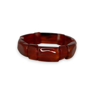 Vintage Carnelian Stretch Bracelet with Polished Earthy Tones by Reserved Grace