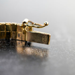 Italian Sterling Gold Vermeil Panther Link Bracelet – Marked 925 ITALY