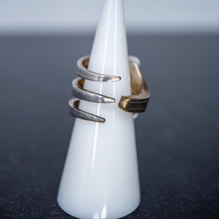 Sterling Fork Wrap Ring Size 6.5