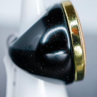Chunky Enamel Glass Cocktail Ring Size 7.5