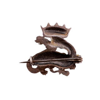 Antique Crowned Salamander Brooch – Emblem of King Francis I of France