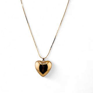 Vintage Monet Long Heart Pendant Necklace on 36” Chain