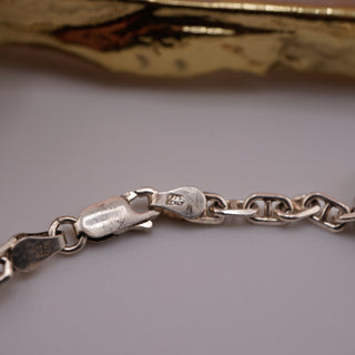 Vintage Sterling Rococo Key Pendant on Italian 925 Chain (56g)