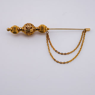 Vintage Goldtone Lapel Pin Hat Pin (As Seen in “Fall 2025 Jewelry Trends – Vintage Edition”)