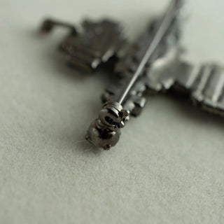Reserved Grace Vintage Crystal Robot Brooch by Bettina Von Walhof - Brooches & Lapel Pins Brooch