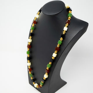 Vintage Trifari Lucite Multicolor Cube Necklace 23 Inch
