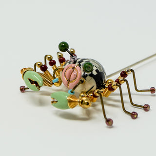 Crab Jewelry 10 Cynthia Chuang Porcelain Bar Pin Vintage