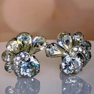 Sparkling Sprays of Swarovski Crystal Earrings by Eisenberg