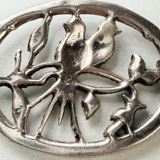 Sterling Marcasite Lovebirds Brooch