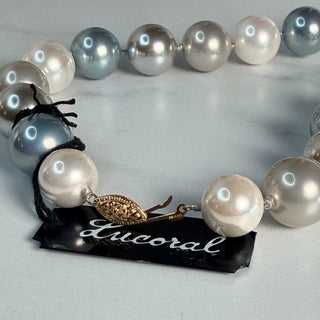 Lucoral 14K Gold Clasp Graduated Pearl Necklace (Original Tag)
