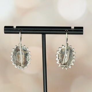 Sterling Green Amethyst Drop Earrings