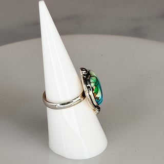 Sterling Heart-Shaped Chrysocolla Ring - 7