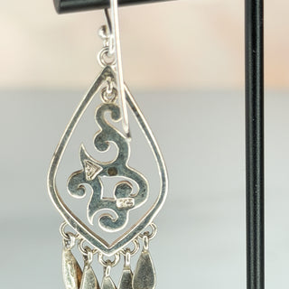 Sterling Abstract Drop Earrings with Dangles