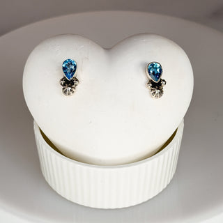 Sterling Blue Topaz Teardrop Earrings