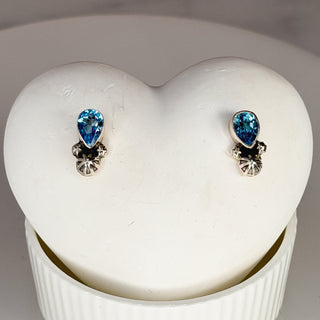 Sterling Blue Topaz Teardrop Earrings