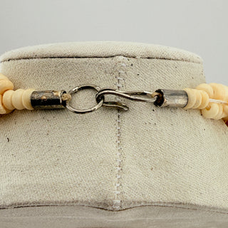 Three-Strand Heishi and Jasper Necklace in Earthy Neutrals