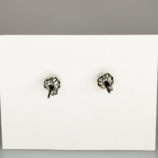 Sterling Crescent Moon Face Earrings